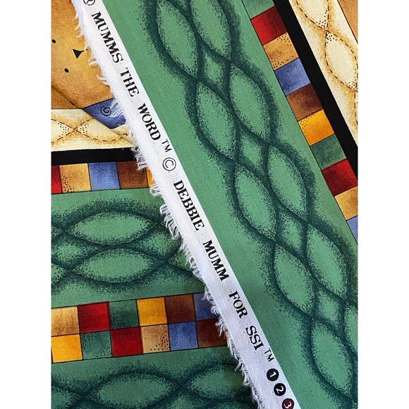 DEBBIE MUMM OOP Teddy Bears Bear OOP Pillow Panels Sold in Pairs Cotton 20 x 20 - Picture 3 of 3